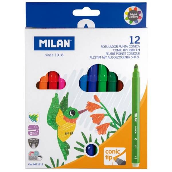 Felt-tip pen "Milan" 12 colors