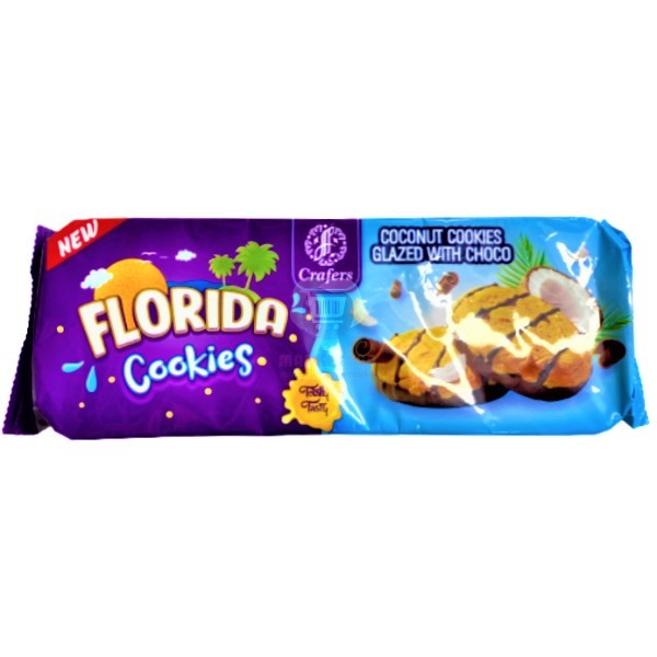 Печенье "Crafers" Флорида Печенье кокосовое с шоколадной глазурью 210г