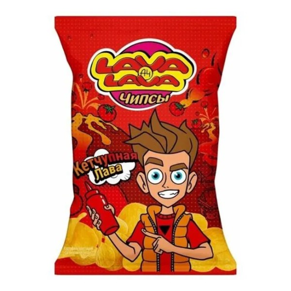 Chips "Lava Lava"with ketchup flavor 50g