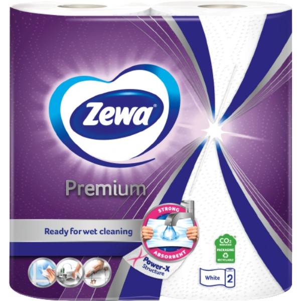 Бумажные полотенца "Zewa" Premium двухслойные 2шт