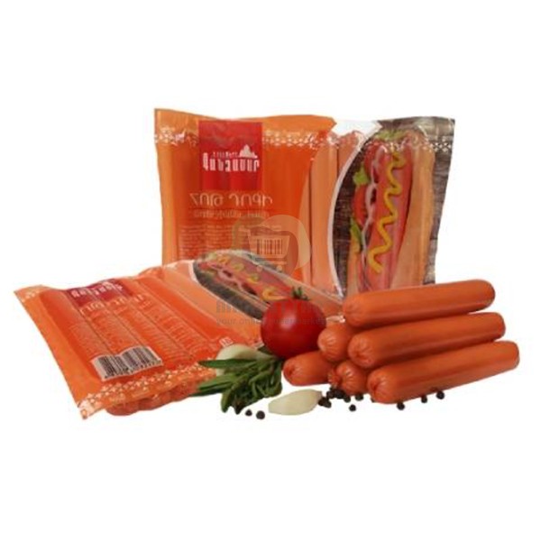 Sausages for hot dogs "Gandzasar Atenk" chicken, 18 ps.