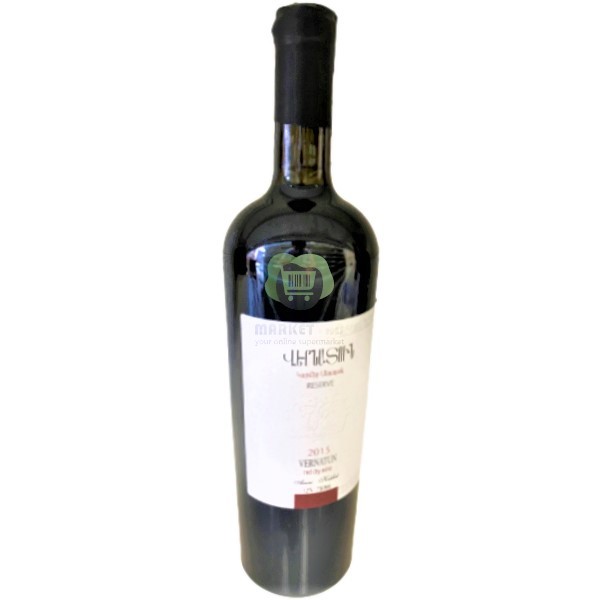 Գինի «Vernatun» Ռեզերվ կարմիր անապակ 12% 0.75լ