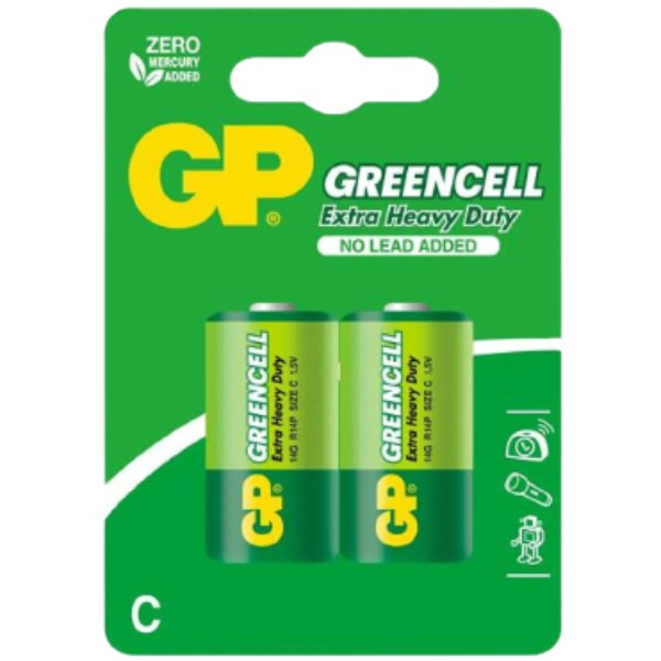 Battery "GP" Greencell C 1.5V 2pcs