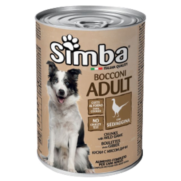 Canned dog food "Simba" with meat and meat offal 415g