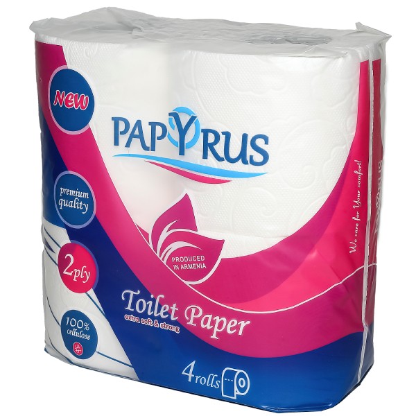 Toilet paper "Papyrus" two-layer 4pcs