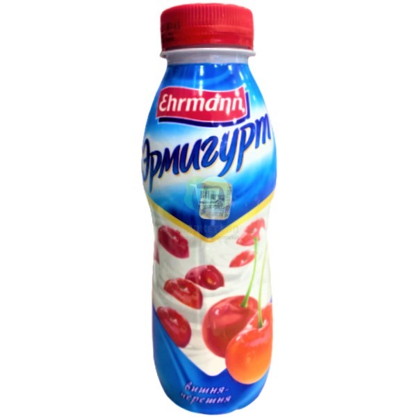 Питьевой йогурт "Ehrmann" Эрминурт вишня черешня 1.2% 420г