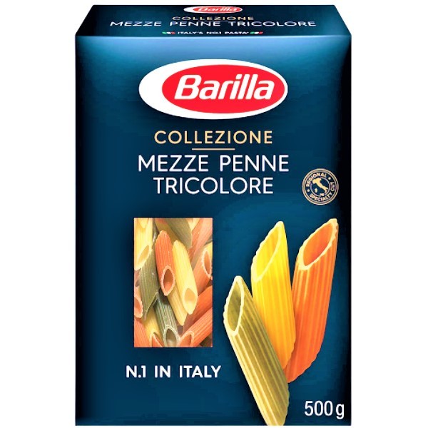 Pasta "Barilla" Mezze Penne colorful 500g