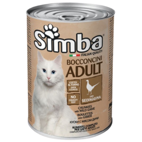 Պահածո կատուների համար «Simba» մսով և մսային ենթամթերքով 415գ