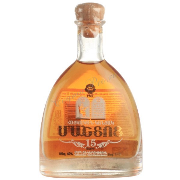 Cognac "Mashtots" 15 years old 40% 0.05l