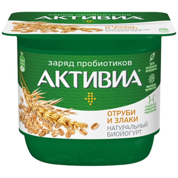 Bioyogurt "Activia" with bran and cereals 2.9% 130g