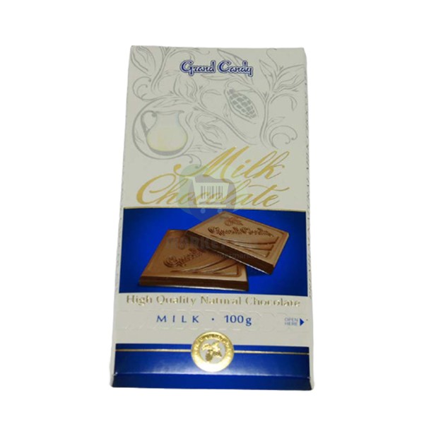 Շոկոլադե սալիկ «Grand Candy» Կաթնային շոկոլադ 100գր