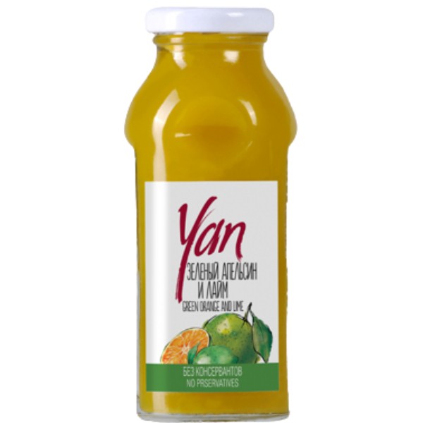 Juice "Yan" green orange and lime g/b 250ml