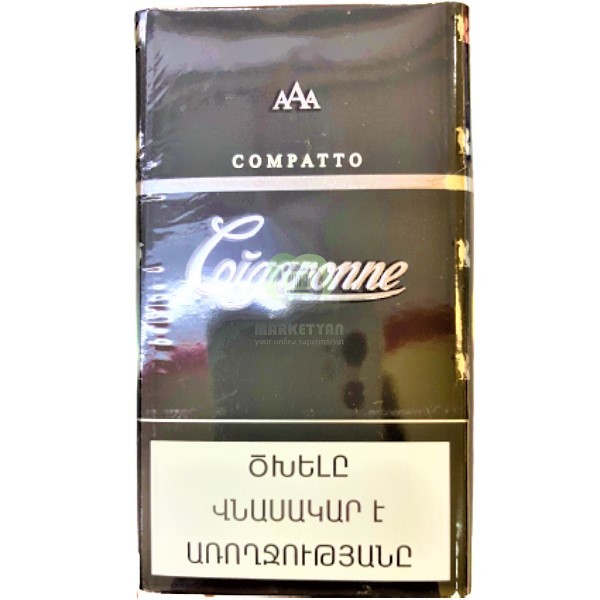 Ծխախոտ «Cigaronne» Կոմպատտո սև 20հատ