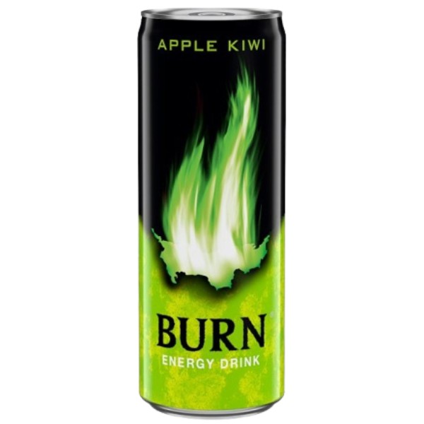 Energy drink "Burn" apple kiwi non-alcoholic can 250ml