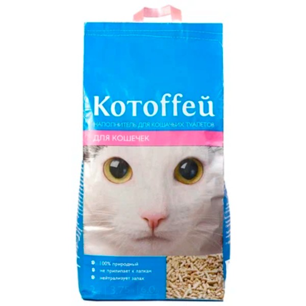 Filler "Kotoffey" catafey for cats on a light wooden base 2kg 6l