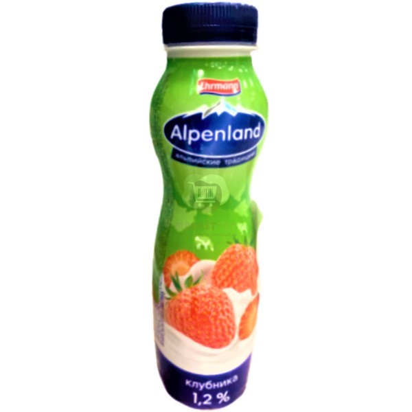 Питьевой йогурт "Ehrmann" Алпенленд клубника 1.2% 290г
