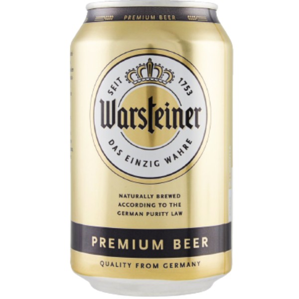 Пиво "Warsteiner" премиум 4.8% ж/б 0.33л