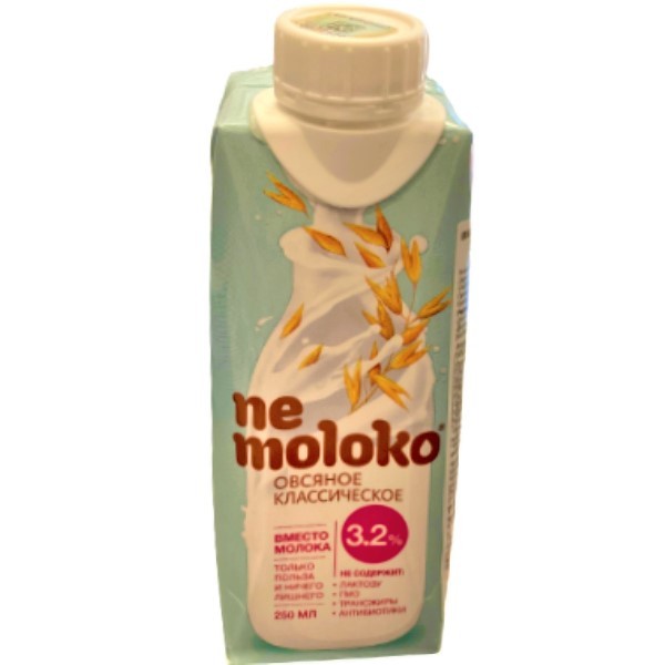 Oatmeal drink "Ne moloko" classical without lactose 250ml