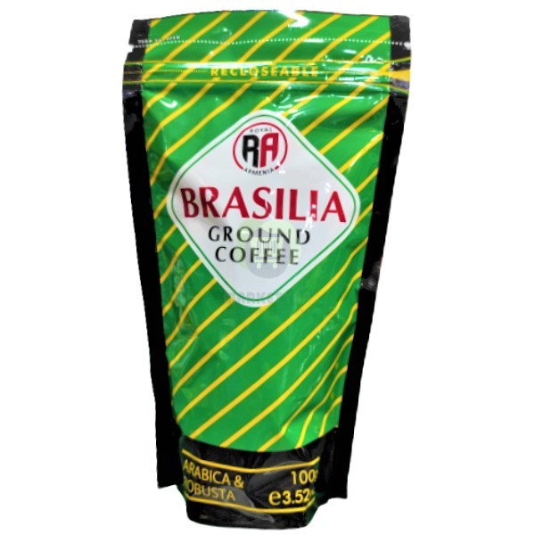 Coffee "Royal Brasilia" green robusta and arabica ground 100g