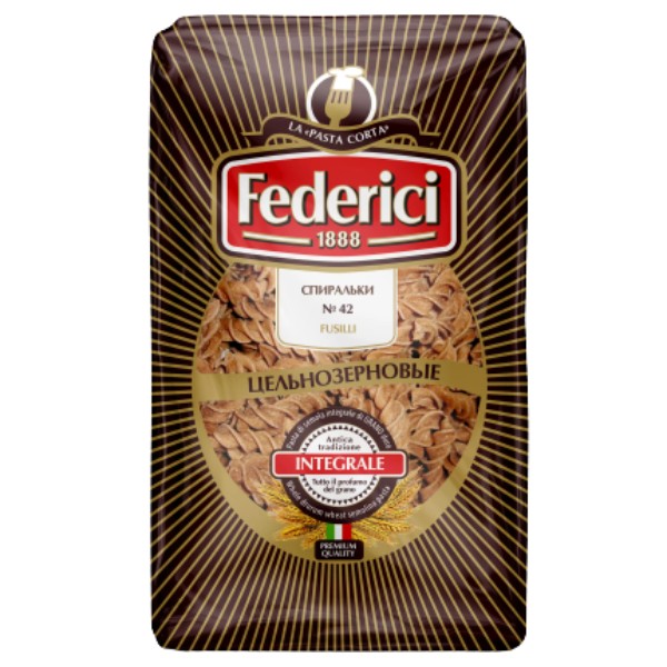 Pasta "Federici" spirals whole wheat №42 400g