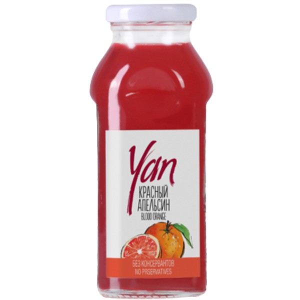 Juice "Yan" red orange g/b 250ml
