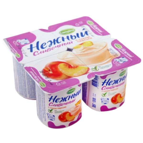 Yogurt "Nejniy" with peach juice 5% 100g