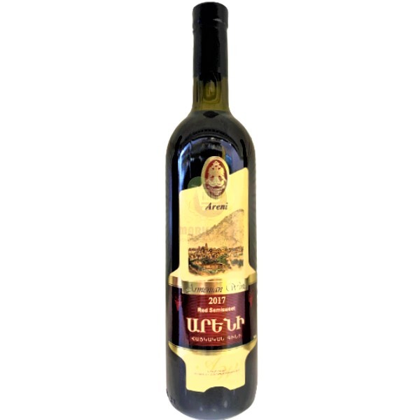 Wine "Areni" red semi-sweet 11.5% 0.7l