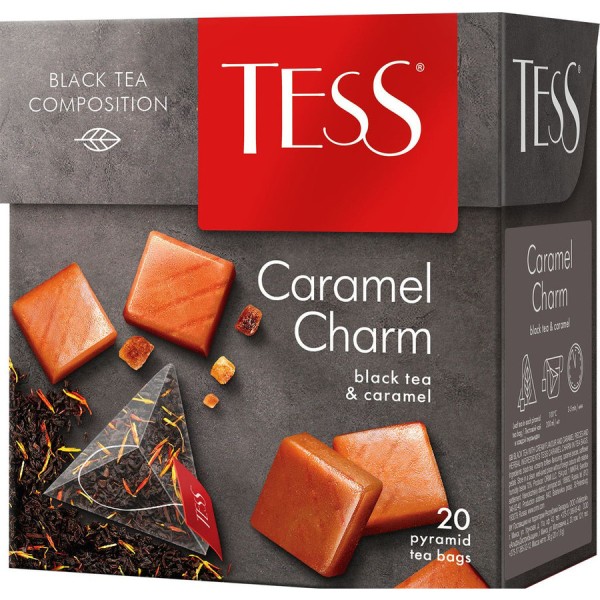 Black tea "Tess" caramel 20 pyramids