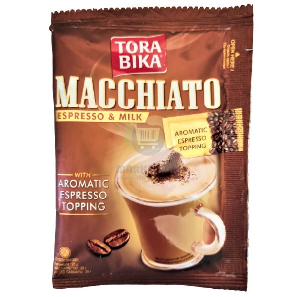 Instant coffee "Tora Bika" Macchiato espresso with milk with aromatic espresso topping 25g