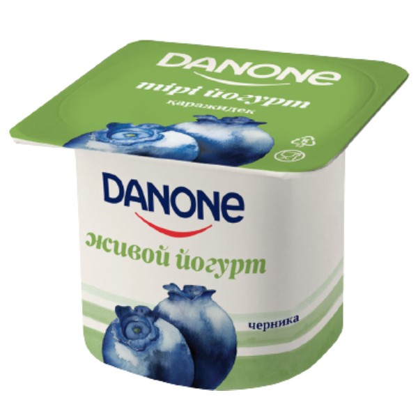 Йогурт "Danone" 2.5% с черникой 120г