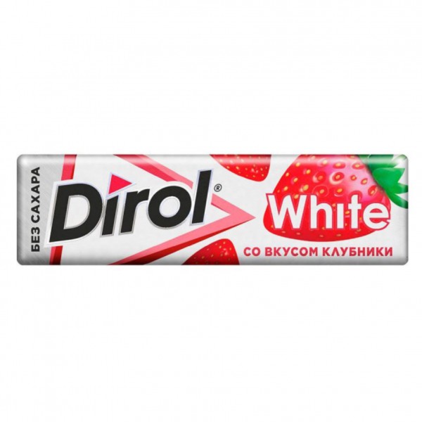 Chewing gum "Dirol" with strawberry flavor