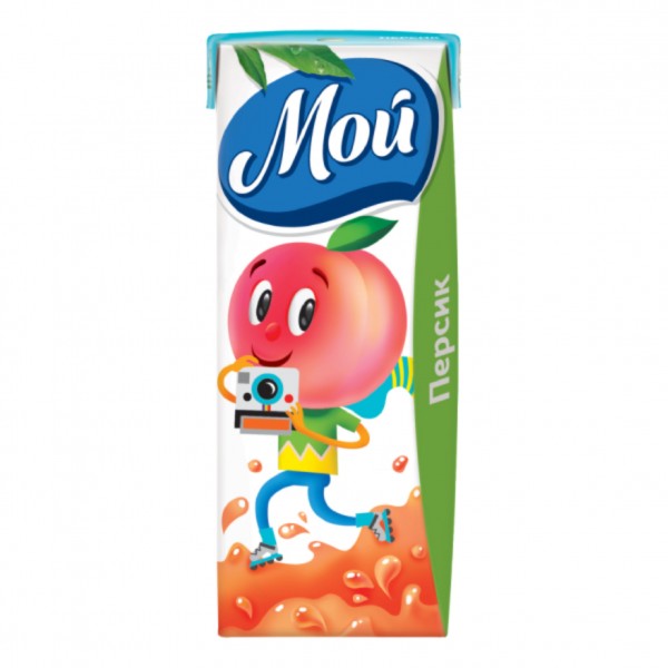 Natural juice "Moy" with peach flavor 0.2 l