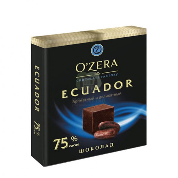 Կոնֆետների հավաքածու «O'zera» Ecuador 75% կակաո 90գ