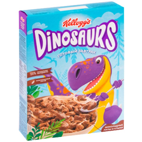 Готовый завтрак "Kellogg's" Dinosaurs Шоколадные лапы 220г