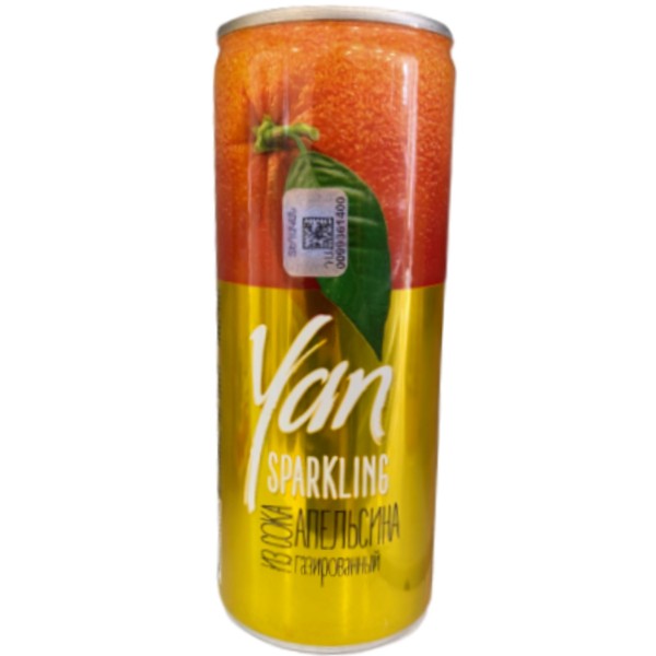 Carbonated drink "Yan" orange can 250ml