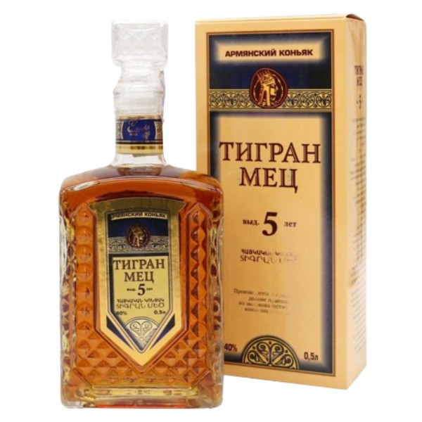 Cognac "Tigran Mets" 5 years old 40% 500 ml