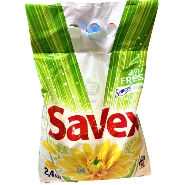 Լվացքի փոշի «Savex» Սեմանա թարմություն ունիվերսալ ավտոմատ 2.4կգ