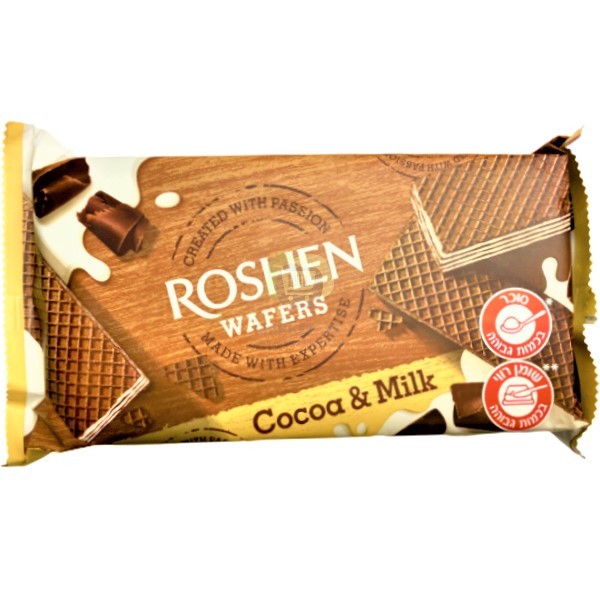 Wafer "Roshen" cocoa and milk 216g