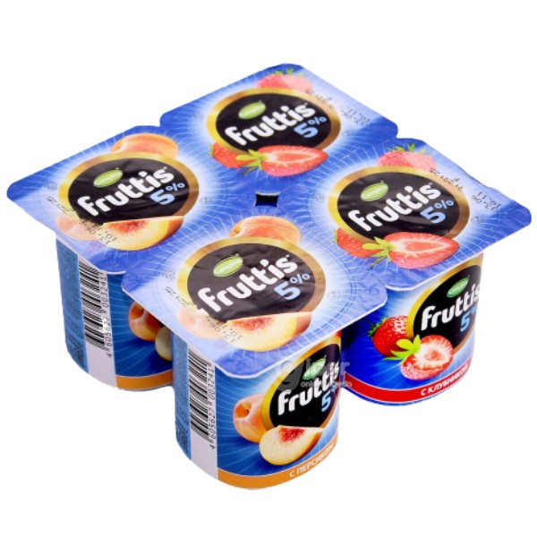 Йогурт "Fruttis" персик/клубника 5% 115г