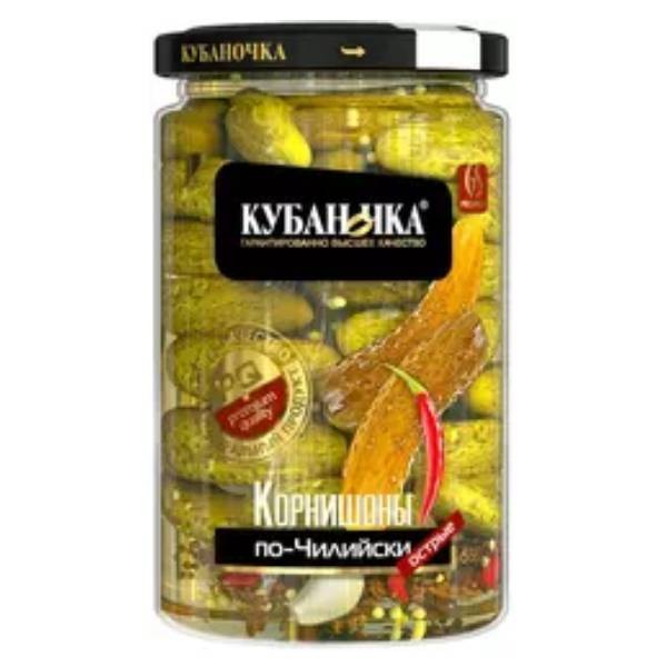 Marinated cucumber "Kubanochka" in Chilean style 680gr