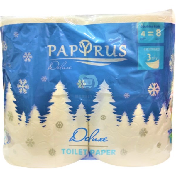 Toilet paper "Papyrus" Deluxe three-layer 4pcs