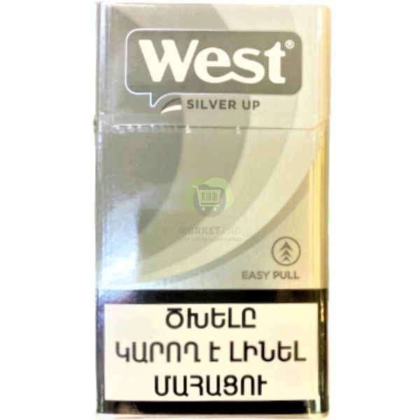 Ծխախոտ «West» կոմպակտ արծաթագույն ափ 20հատ