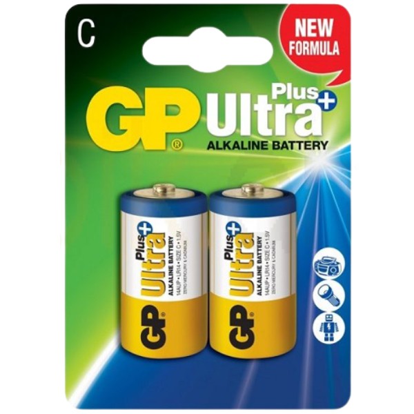 Батарейка "GP" Ultra Plus C 1.5V 2шт