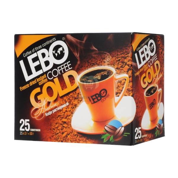 Սուրճ լուծվող «Lebo» Գոլդ 2գ 25հատ