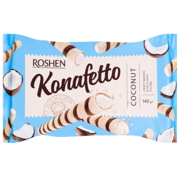 Rolls wafer "Roshen" Konafetto coconut filling 140g