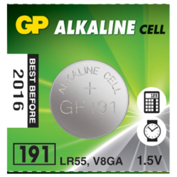 Battery "GP" Alkaline 191 LR55 1.5V 1pcs