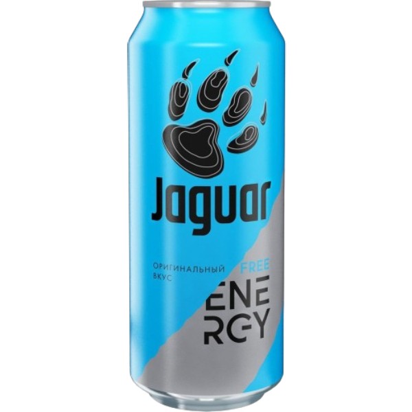 Energy drink "Jaguar" Free non-alcoholic can 0.45l