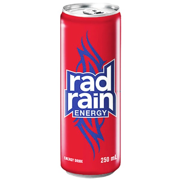 Напиток "Rad Rain" энергетический газированный с высоким содержанием кофеина ж/б 250мл
