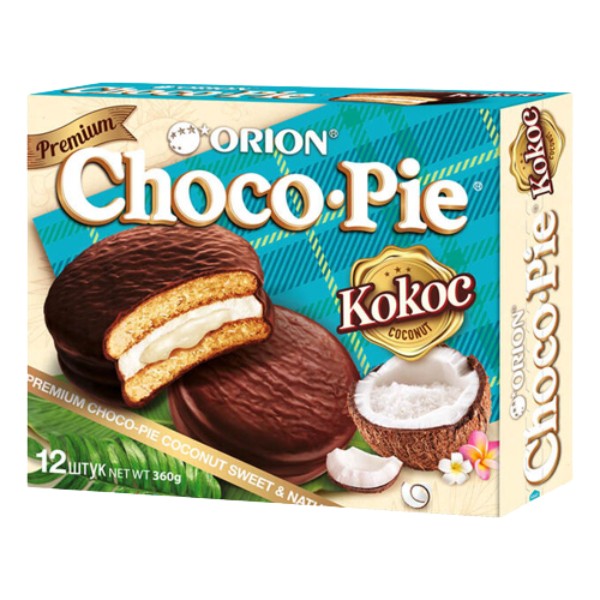 Печенье "Orion" Choco Pie премиум кокосовое 360г