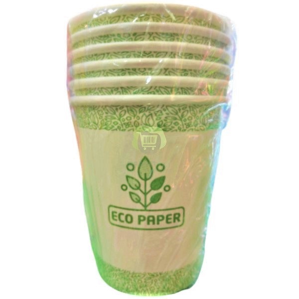 Paper cups "Eco Paper" disposable average 6pcs